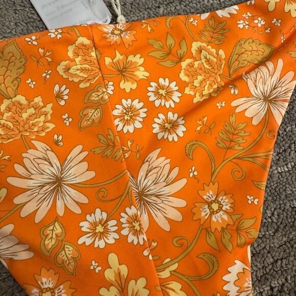 Billabong Orange In Dream Space Reversible Tie Side Tanga Bikini Bottoms XL NWT - Picture 5 of 7